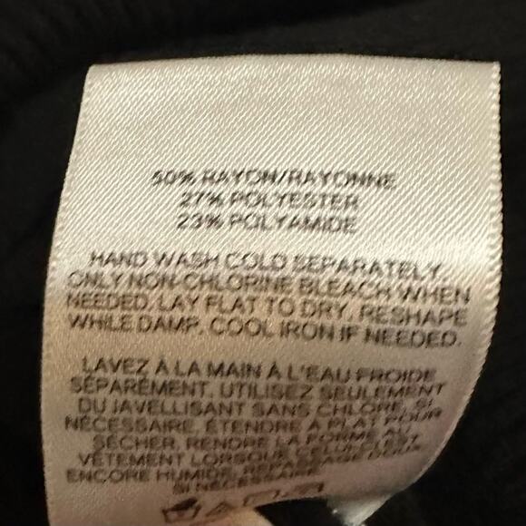 Express Mockneck Pullover Balloon Sleeve Sweater Black Womens Large - Picture 4 of 4